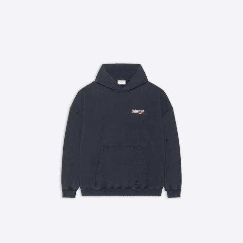  BALENCIAGA巴黎世家 22年春夏 女士 衛(wèi)衣 POLITICAL CAMPAIGN廓形連帽衛(wèi)衣 620947TKVI99034