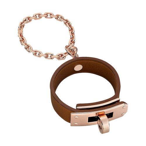 HERMES/愛馬仕 女士金色Kelly玫瑰金扣環(huán)掛飾小牛皮手套夾H202039G37