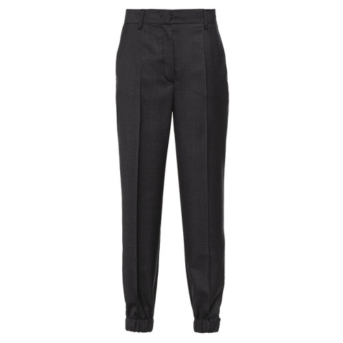 PRADA/普拉達(dá)  女士黑色威爾士親王格紋彈力褲腳慢跑褲P226E_1UWJ_F0002_S_211