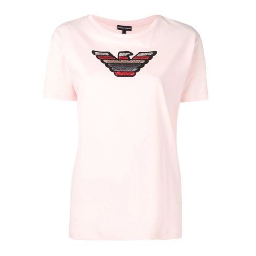  Emporio Armani/安普里奧阿瑪尼 女士粉紅色棉質(zhì)短袖T恤 3G2T73 J28Z 0303 PLFSX