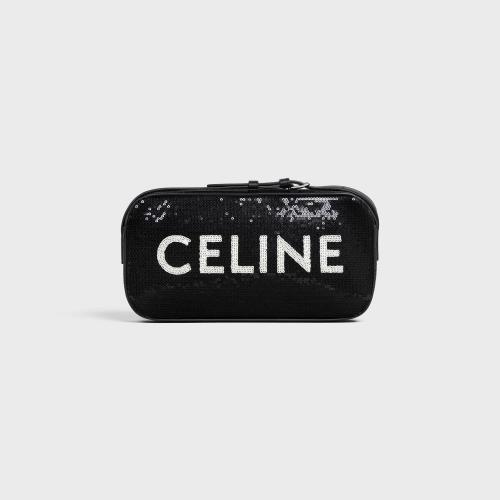  CELINE賽琳思琳 22年秋冬 女士 單肩包 SAC CAMERA PORTé éPAULE CUIR TRIOMPHE SEQUINS A_V