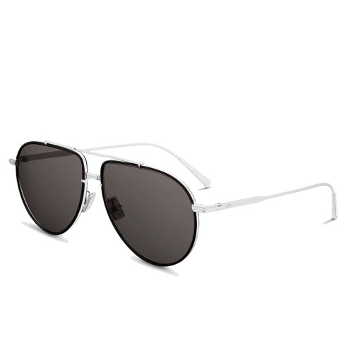 DIOR/迪奧 22年春夏新款 DIORBLACKSUIT AU系列 灰色鏡片銀色飾面金屬鏡腿和黑色鏡框飾邊太陽鏡墨鏡SUITAUR_F4A0