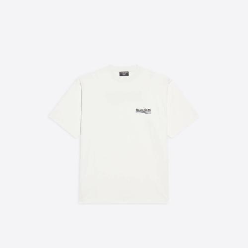  BALENCIAGA巴黎世家 22年春夏 男士 短袖T恤 Political Campaign Large Fit T恤 641675TKVJ190 預定商品1-3周發(fā)貨