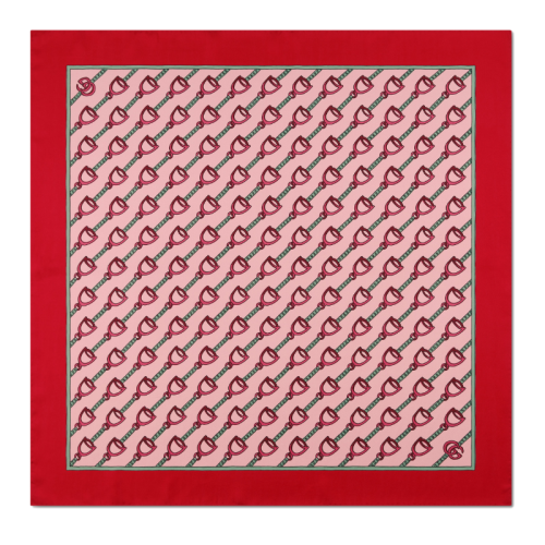 GUCCI/古馳 古琦女士印花紅色真絲絲巾 572204 3G001 5974 HKY012345C