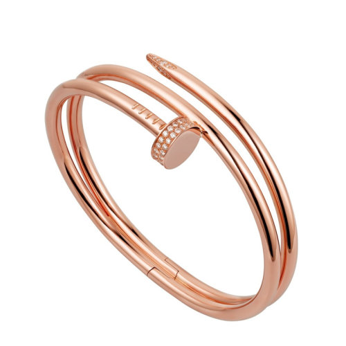 CARTIER/卡地亞 JUSTE UN CLOU 18K金玫瑰金鉆石手鐲 N6708415