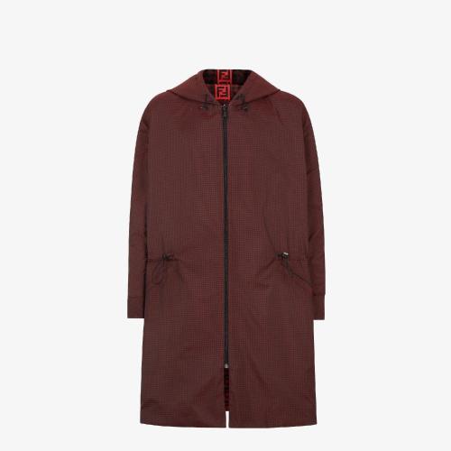 FENDI芬迪 22年秋冬 男士 大衣 紅色尼龍_大衣 FAA864AL42F16E4