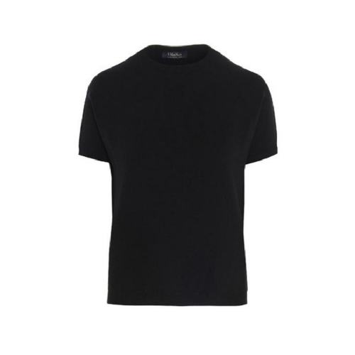  MaxMara/麥絲瑪拉 女士黑色棉質(zhì)短袖T恤 936609036 002
