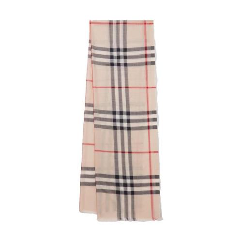  BURBERRY 22年秋冬 男士 輕盈格紋絲毛混紡圍巾 80154071