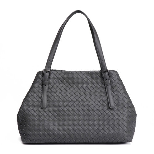 Bottega Veneta/葆蝶家 BV   女士深灰色皮革手提包單肩包斜挎包女包 337260-V0016-8582