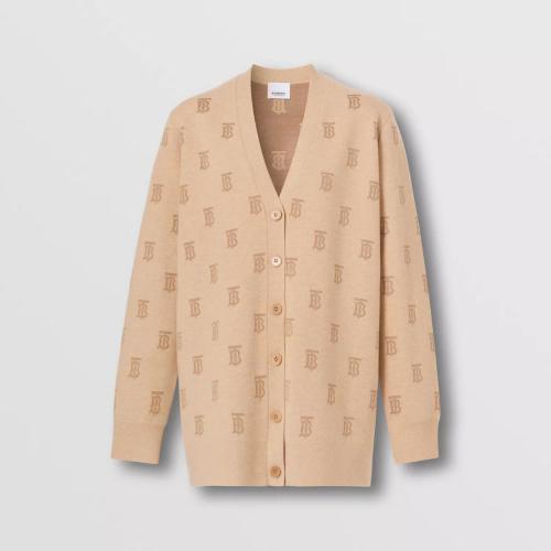  BURBERRY 22年秋冬 女士 專屬標(biāo)識(shí)羊毛混紡寬松開(kāi)衫 80571381