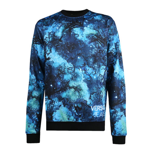 VERSACE/范思哲 男裝 服飾 圓領(lǐng)經(jīng)典logo印花色運(yùn)動(dòng)衫 男衛(wèi)衣