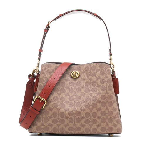 COACH/蔻馳21新品WILLOW經(jīng)典標志帆布PVC女士手提單肩斜挎包C2745