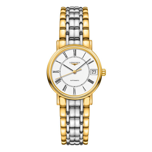 LONGINES/浪琴 瑰麗系列 精鋼和黃色PVD涂層 自動(dòng)機(jī)械 女士腕表 L4.322.2.11.7