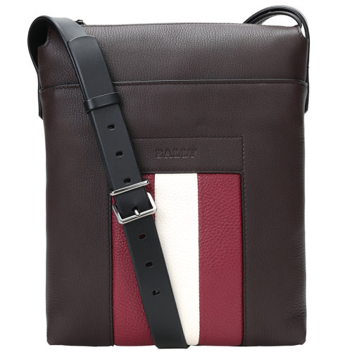 BALLY/巴利 男士皮質(zhì)單肩斜挎郵差包 BAUMAS 221