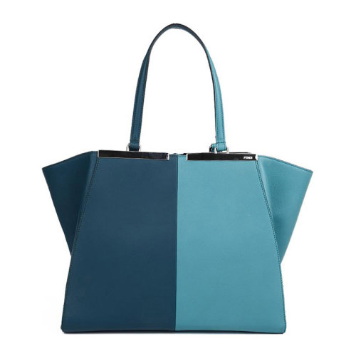 FENDI/芬迪 女士拼色牛皮磁扣開合手提包單肩包托特包購物包女包 8BH272-N5T 多色可選