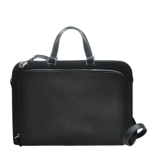 PRADA/普拉達(dá) 男士黑色牛皮手提包 VR0078-9Z2-F0002