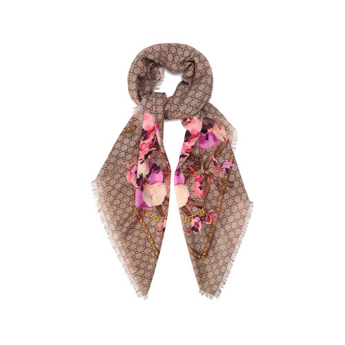 GUCCI/古馳【22春夏新款】女士羊毛方巾圍巾披肩 508797 3G200