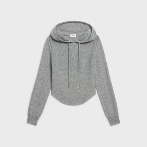  CELINE賽琳思琳 22年秋冬 女士 針織衫 PULL CAPUCHE CORSET CACHEMIRE 2AD59275T.09GM