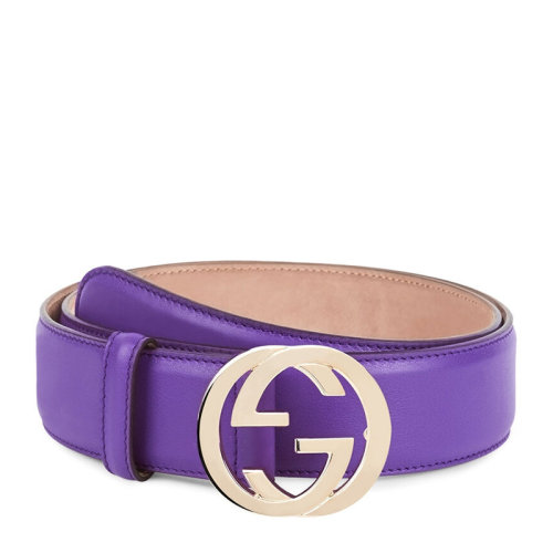 GUCCI/古馳 女士牛皮雙G金頭腰帶商務(wù)休閑女款板扣式皮帶 370543-AP00G-5235