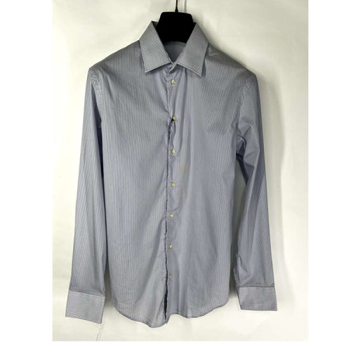 Emporio Armani/安普里奧阿瑪尼 男士藍色條紋襯衫 L1C31TL1E1C 019 瑕疵折扣