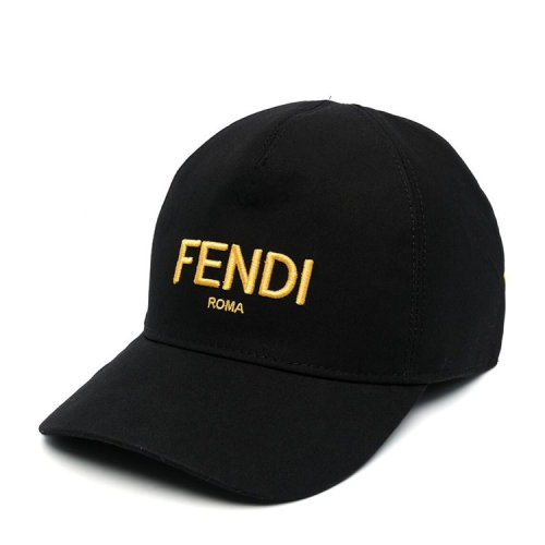 FENDI/芬迪 男士 男帽 黑色棉質(zhì)時(shí)尚帽子 FXQ782AFH3F0748