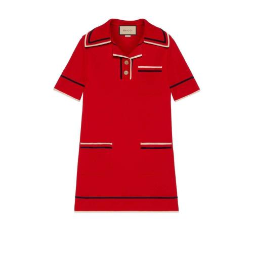  GUCCI古馳 22年秋冬 女士 精棉針織Polo裙 661678 XKBSK 6117