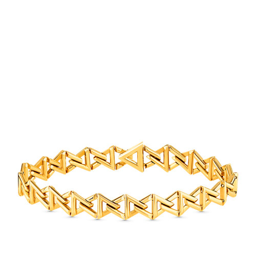 Louis Vuitton/路易威登 LV VOLT系列 經(jīng)典款小號18k金黃金一體式表扣手鏈Q(jìng)95972