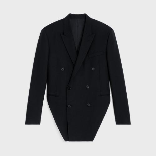  CELINE賽琳思琳 22年秋冬 男士 夾克 鏤空圖形下擺羊毛夾克 2V86J883R.38NO