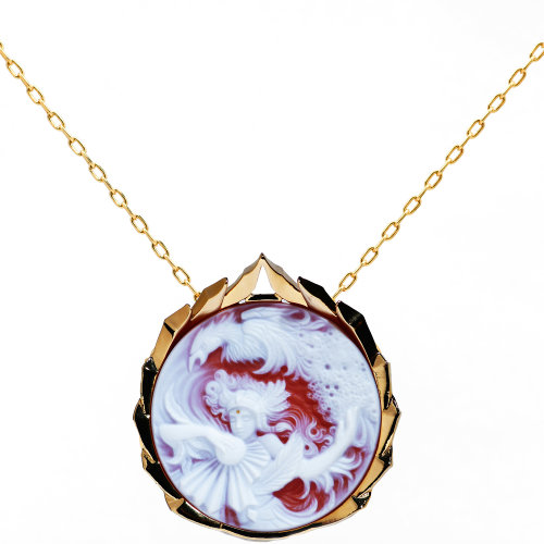 吊墜【鳳凰】 shiyu/十玉藝術珠寶 朱雀 [全球限量20枚] 一體雙色縞瑪瑙 神獸 招財 轉運 十玉