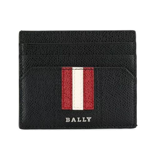BALLY/巴利 男女同款 黑色皮革時(shí)尚小型皮具卡片夾 6224218