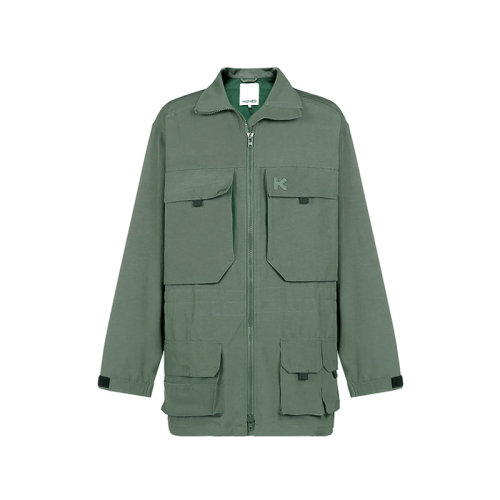 KENZO/高田賢三 男士大衣 男士棉/粘膠纖維超大版工裝大衣外套 5OU305 1NA