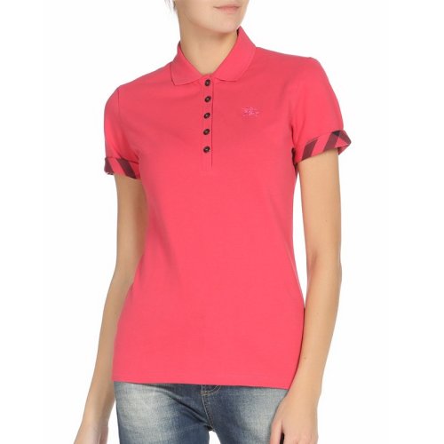 BURBERRY/博柏利 女裝 服飾 時尚休閑 棉質(zhì)半袖開襟衫 女士短POLOT恤 386665