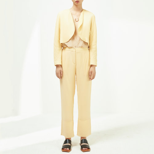 nisiss/怡夕無領(lǐng)開襟連肩女士短外套女士夾克y152ad13