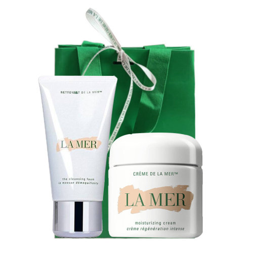 La Mer/海藍(lán)之謎 護(hù)理套裝（精華面霜100ml+凈透潔面泡沫125ml）新疆不發(fā)貨