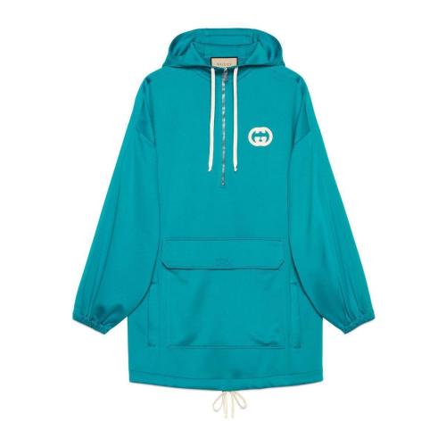  GUCCI古馳 22年秋冬 女士 氯丁橡膠兜帽連衣裙 650618 XJD6F 4594