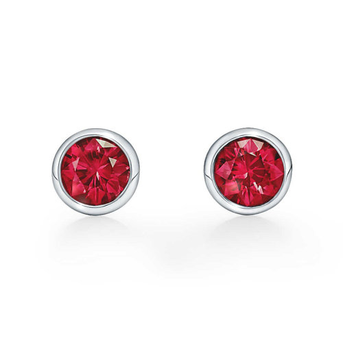 Tiffany & Co./蒂芙尼  ElsaPeretti?系列鉑金鑲嵌紅寶石耳釘 62464437