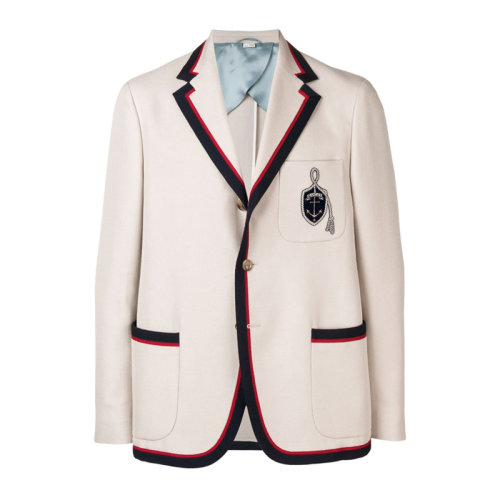 GUCCI/古馳  古琦男裝 男士米色單排扣西服外套 545210 Z338H 9512