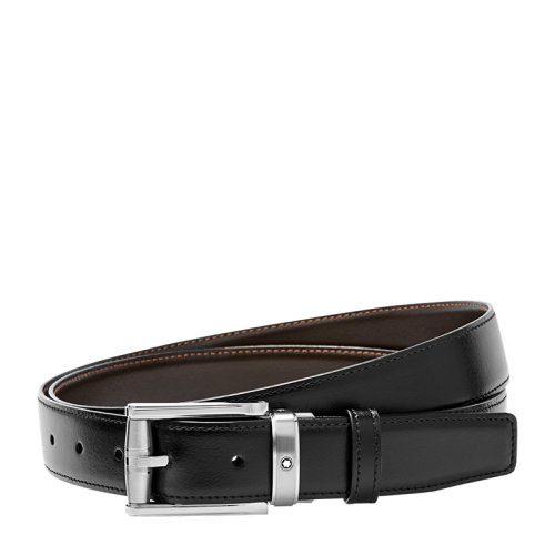 MontBlanc/萬寶龍 男士雙色牛皮商務(wù)休閑針扣皮帶腰帶 可裁剪 114427