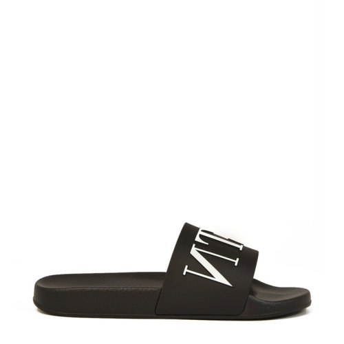 Valentino/華倫天奴  男鞋 春夏 時尚簡約 VLTN徽標(biāo) 男士黑色橡膠涼拖 TY2S0873SYE0NI  HKY015C