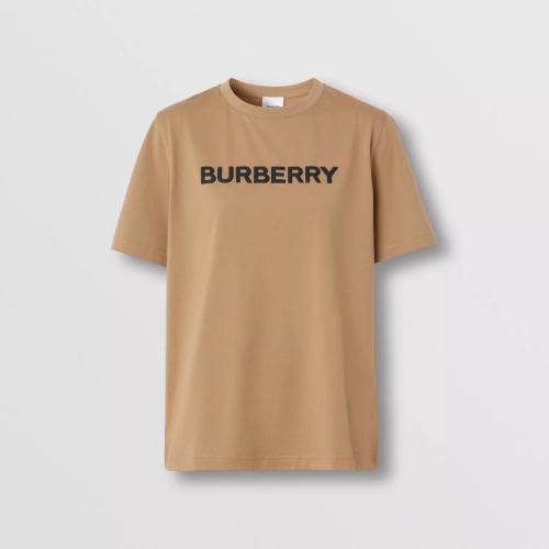  BURBERRY 22年秋冬 女士 徽標(biāo)印花棉質(zhì) T 恤衫 80607031
