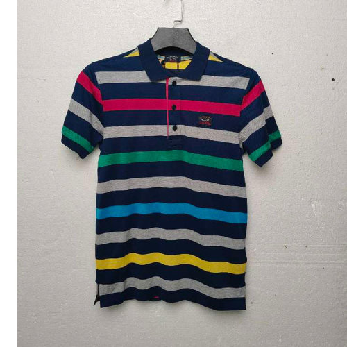 Paul&shark/鯊魚 多色條紋男士短袖POLO衫