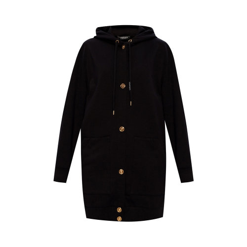 VERSACE/范思哲 女士黑色棉質(zhì)連帽外套 A87513-A231242-A3264