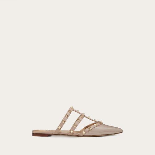  VALENTINO華倫天奴 22年秋冬 女士 平底涼鞋 Mules Rockstud vernies 2W2S0H15VNWP45