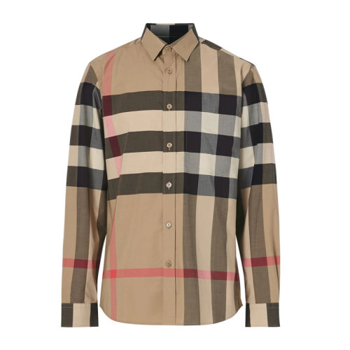 BURBERRY/博柏利 男裝 服飾 時(shí)尚百搭 拼色 棉質(zhì)格紋襯衣 男士長袖襯衫 3932361