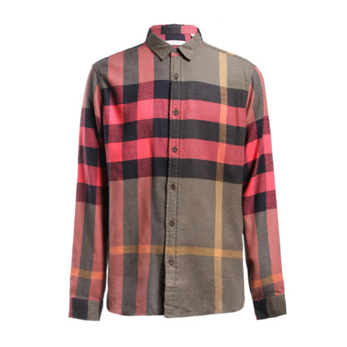 BURBERRY/博柏利 男裝 服飾  經(jīng)典拼色 大格紋法蘭絨棉質(zhì)襯衣 男士長袖襯衫 3930298