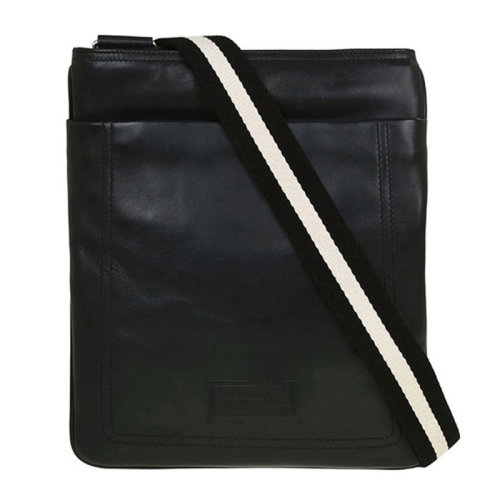 BALLY/巴利 男士黑色小牛皮單肩挎包 6189940