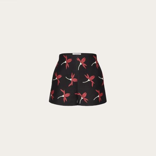  VALENTINO華倫天奴 22年秋冬 女士 短褲 SHORT IMPRIMé EN CREPE COUTURE XB3RF1W06VM0NR