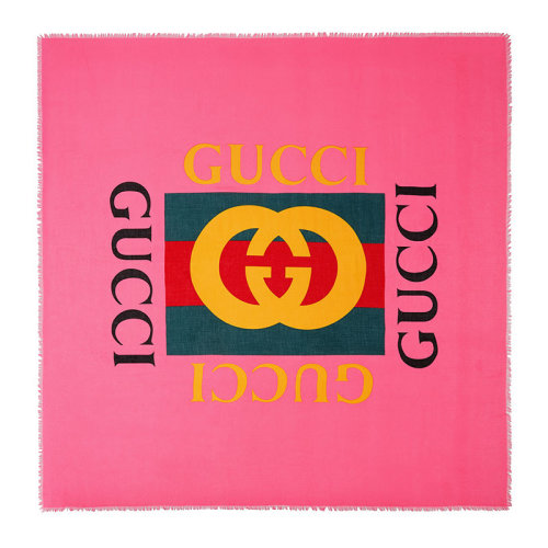 GUCCI/古馳   時尚經(jīng)典女士粉色絲巾 528953 3G856 5600 HQY012345C