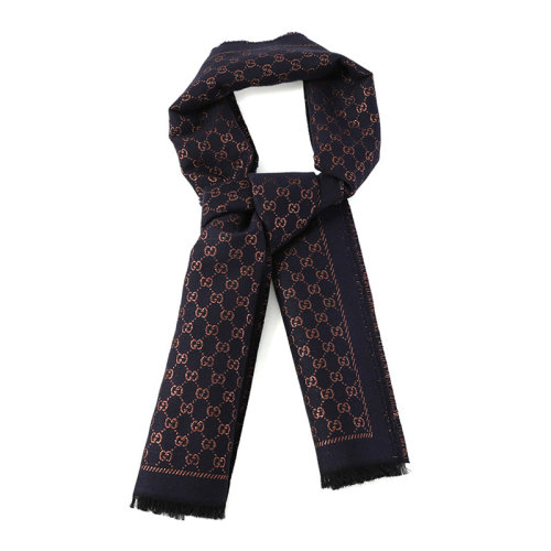 GUCCI/古馳  女士海軍藍(lán)羊毛圍巾 479763-3G187-4175