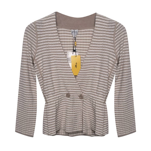 ARMANI COLLEZIONI/阿瑪尼卡爾茲 白色條紋女士上衣   RMG05MRM04M